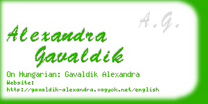 alexandra gavaldik business card